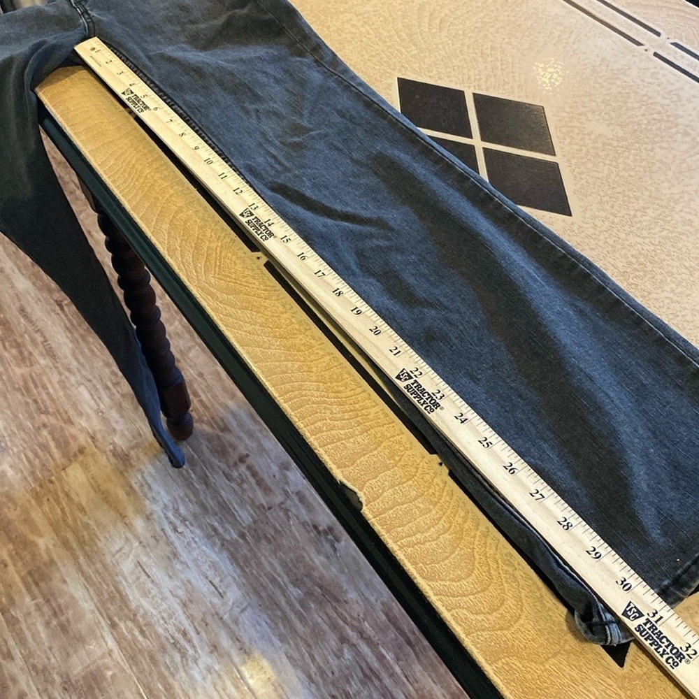 We The Free Jeans Womens 27 Black Denim Boot Cut Flare Button Fly Pants - Picture 9 of 13